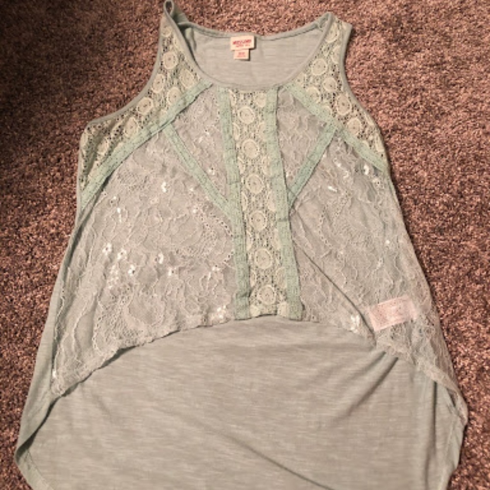 Blue Crop Shirt Mossimo